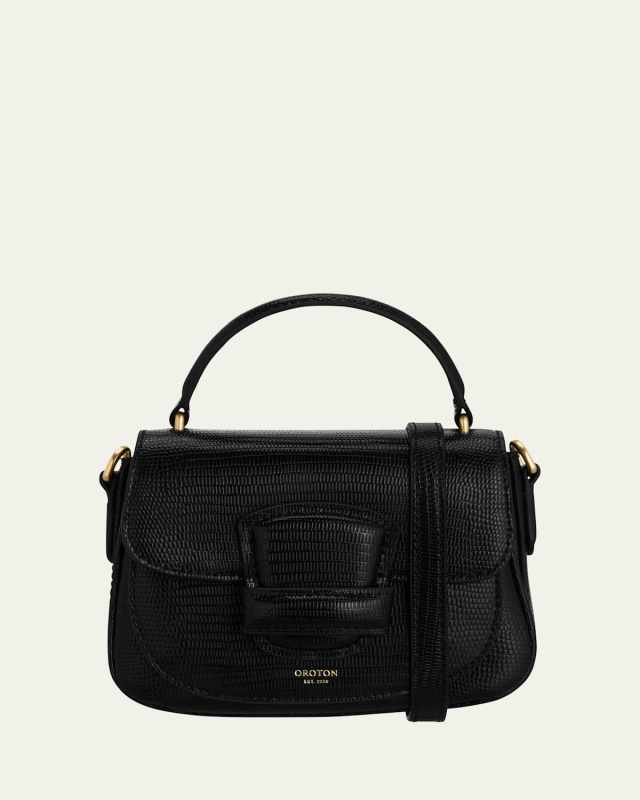 Carter Mini Lizard-Embossed Leather Shoulder Bag